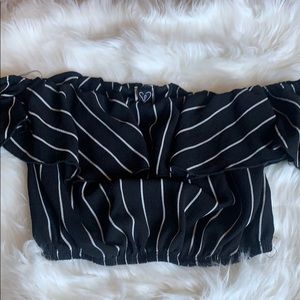 off the shoulder crop top